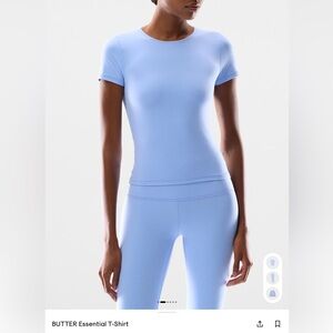 Aritzia Butter Essential T- Shirt in Dayflower Blue